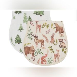 Forest Animal Print Kids Bib Set